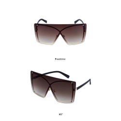 Fashionable oversized sunglasses - square - rimless - UV400Sunglasses
