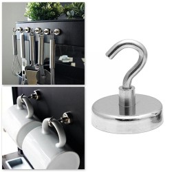 Gancho de suspensão magnético - forte ímã de neodímio - 32mm - 5,5kg