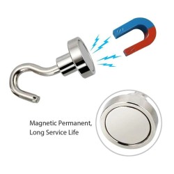 Gancho de suspensão magnético - forte ímã de neodímio - 32mm - 5,5kg