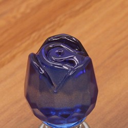 Puxadores de móveis de luxo - forma de rosa de cristal de vidro