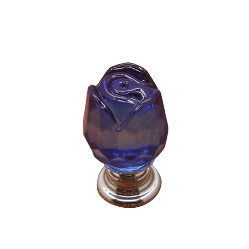 Puxadores de móveis de luxo - forma de rosa de cristal de vidro