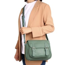 Bolsa de ombro elegante - couro genuíno