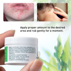 Green skin care cream - herbal ointment - headache - sunburn - muscle aches - pain relief - 10 gSkin