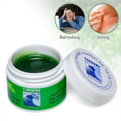 Creme de cuidado da pele verde - pomada de ervas - dor de cabeça - queimaduras solares - dores musculares - alívio da dor - 10 g