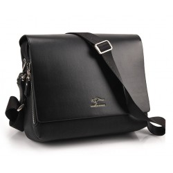 Bolsa de couro vintage de ombro / crossbody - larga - 34 * 24 * 8cm