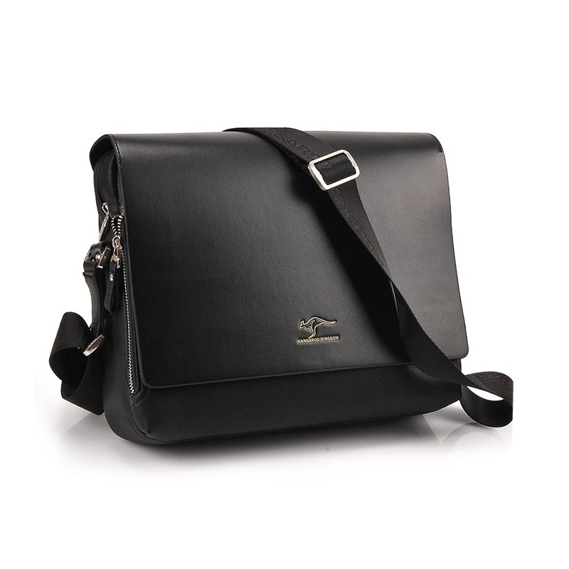 Bolsa de couro vintage de ombro / crossbody - larga - 34 * 24 * 8cm