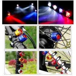 Lâmpada de bicicleta LED - luz de aviso de segurança - à prova d'água
