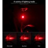 Lâmpada de bicicleta LED - luz de aviso de segurança - à prova d'água