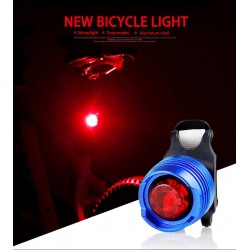 Lâmpada de bicicleta LED - luz de aviso de segurança - à prova d'água