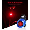 Lâmpada de bicicleta LED - luz de aviso de segurança - à prova d'água