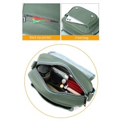 Bolsa de ombro elegante - couro genuíno