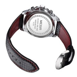 Relógio masculino da moda - Quartzo - impermeável - pulseira de couro