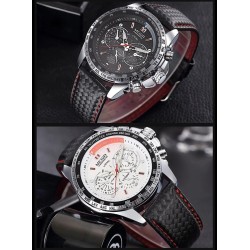 Relógio masculino da moda - Quartzo - impermeável - pulseira de couro