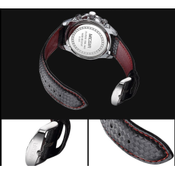 Relógio masculino da moda - Quartzo - impermeável - pulseira de couro