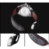 Relógio masculino da moda - Quartzo - impermeável - pulseira de couro
