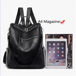 Multifunction vintage shoulder bag - leather backpack - waterproofBackpacks