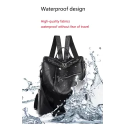 Multifunction vintage shoulder bag - leather backpack - waterproofBackpacks