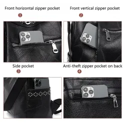 Multifunction vintage shoulder bag - leather backpack - waterproofBackpacks