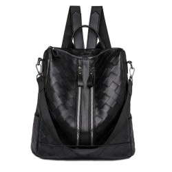 Mochila de couro elegante - bolsa de ombro multifuncional