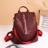 Mochila vintage na moda - bolsa de couro de ombro multifuncional - padrão de pele de cobra