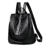 Mochila vintage na moda - bolsa de couro de ombro multifuncional - padrão de pele de cobra