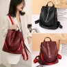 Mochila vintage na moda - bolsa de couro de ombro multifuncional - padrão de pele de cobra