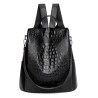 Mochila vintage na moda - bolsa de couro de ombro multifuncional - padrão de pele de cobra