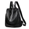 Mochila vintage na moda - bolsa de couro de ombro multifuncional - padrão de pele de cobra