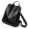 Mochila vintage na moda - bolsa de couro de ombro multifuncional - padrão de pele de cobra