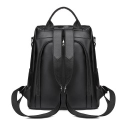 Mochila vintage na moda - bolsa de couro de ombro multifuncional - padrão de pele de cobra
