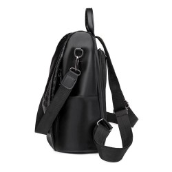 Mochila vintage na moda - bolsa de couro de ombro multifuncional - padrão de pele de cobra