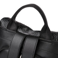 Mochila vintage na moda - bolsa de couro de ombro multifuncional - padrão de pele de cobra