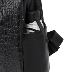 Mochila vintage na moda - bolsa de couro de ombro multifuncional - padrão de pele de cobra