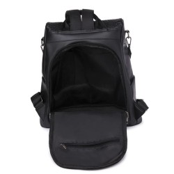 Mochila vintage na moda - bolsa de couro de ombro multifuncional - padrão de pele de cobra