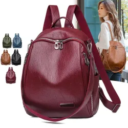 Mochila multifuncional - bolsa de couro de ombro elegante