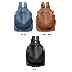 Mochila multifuncional - bolsa de couro de ombro elegante