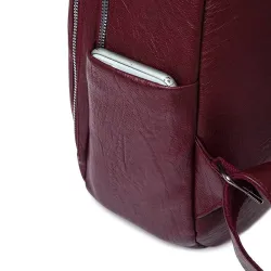 Mochila multifuncional - bolsa de couro de ombro elegante