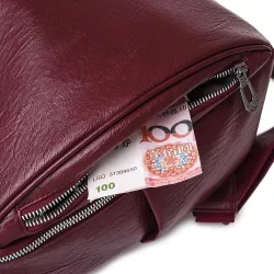 Mochila multifuncional - bolsa de couro de ombro elegante