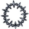 Terapia magnética - ímãs ovais / em forma de bolas - ferrite verde-oliva - 24 peças