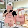 Mochila de grande capacidade - bolsa - bolsa de ombro - estojo - impressão de letras - conjunto de 4 peças