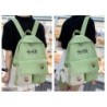 Mochila de grande capacidade - bolsa - bolsa de ombro - estojo - impressão de letras - conjunto de 4 peças