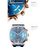 CRRJU - relógio azul luxuoso - Quartzo - aço inoxidável - à prova d'água