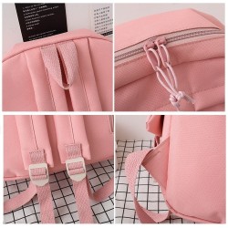 Mochila - estojo - bolsa de ombro - bolsa - com chaveiro com pingente de animal - conjunto de 4 peças