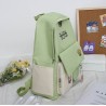 Mochila de grande capacidade - bolsa - bolsa de ombro - estojo - impressão de letras - conjunto de 4 peças
