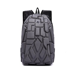 Mochila da moda - bolsa para laptop - à prova d'água - porta de carregamento USB - design de escultura