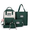 Conjunto de bolsas de lona na moda - mochila - bolsa de ombro - bolsa - estojo - bolsa pequena - 5 peças