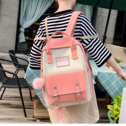 Conjunto de bolsas de lona na moda - mochila - bolsa de ombro - bolsa - estojo - bolsa pequena - 5 peças