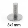 N35 - neodymium magnet - strong round disc - 8mm * 1mm - 50 - 1000 piecesN35