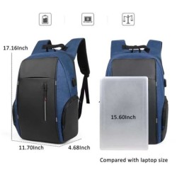 Mochila elegante - bolsa para laptop de 15,6 polegadas - porta de carregamento USB - à prova d'água