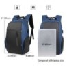 Mochila elegante - bolsa para laptop de 15,6 polegadas - porta de carregamento USB - à prova d'água